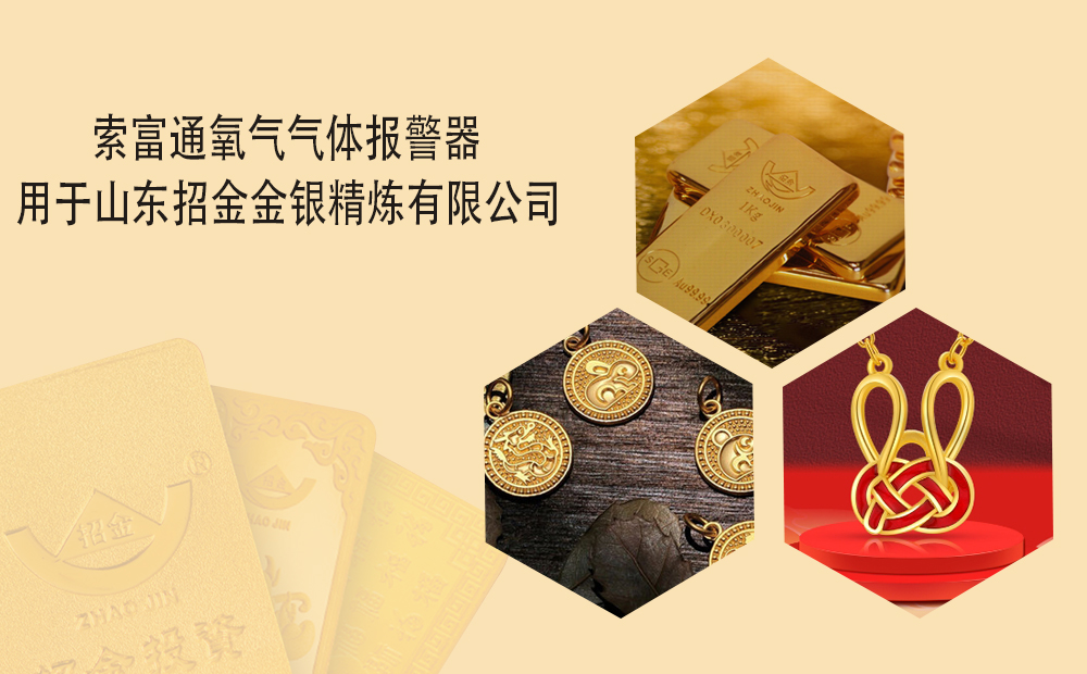 索富通氧氣氣體報警器用于山東招金金銀精煉有限公司