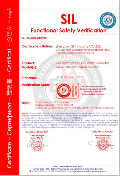 索富通SIL2安全完整性等級(jí)認(rèn)證(圖1)